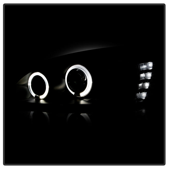 Spyder Chevy Malibu 04-07 Projector Headlights LED Halo LED Black High H1 Low H1 PRO-YD-CM04-HL-BK 5042675
