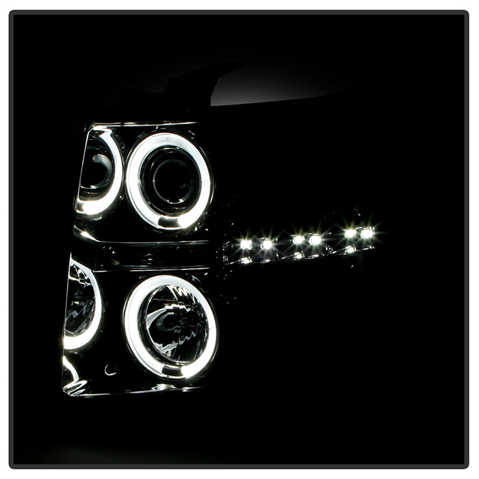 Spyder Chevy Silverado 1500 07-13 Projector Headlights LED Halo LED Smke PRO-YD-CS07-HL-SM 5009517
