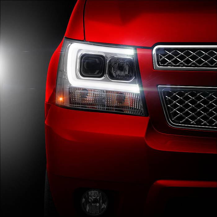 Spyder 07-14 Chevy Suburban/1500/2500/Tahoe V2 Projector Headlights Smoke PRO-YD-CSUB07V2-DRL-SM 5082589