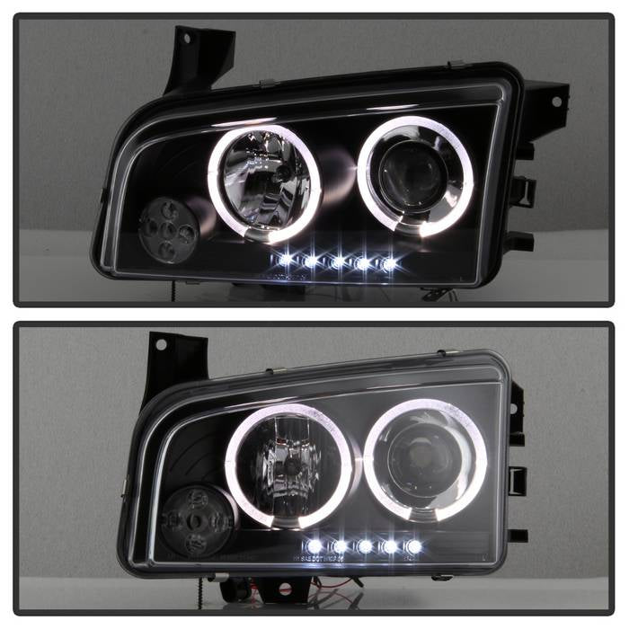 Spyder Dodge Charger 06-10 Projector Headlights Halogen Only - LED Halo LED Blk PRO-YD-DCH05-LED-BK 5009739
