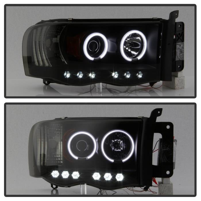 Spyder Dodge Ram 1500 02-05 03-05 Projector Headlights CCFL Halo LED Blk Smke PRO-YD-DR02-CCFL-BSM 5078797