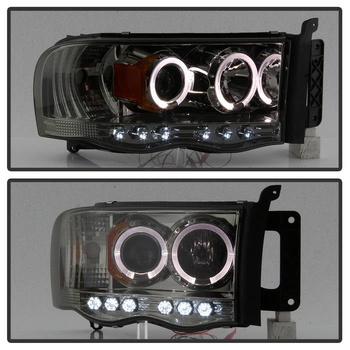 Spyder Dodge Ram 1500 02-05/Ram 2500 03-05 Projector Headlights LED Halo LED Smke PRO-YD-DR02-HL-SMC 5009999