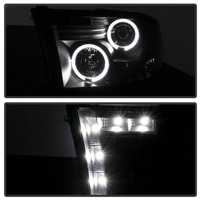 Spyder Dodge Ram 1500 09-14 Projector Headlights Halogen- LED Halo LED - Blk Smke PRO-YD-DR09-HL-BSM 5078407