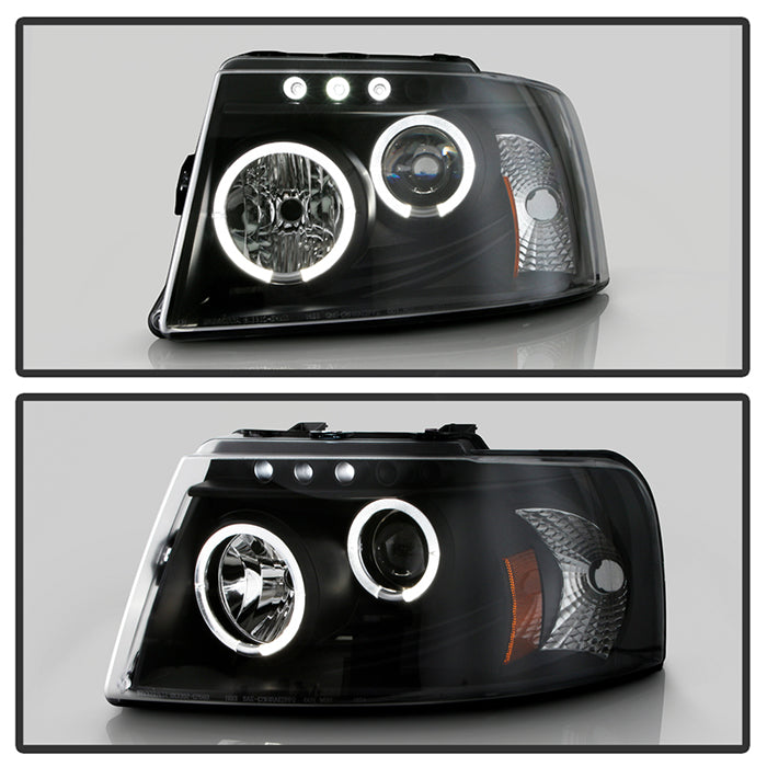 Spyder Ford Expedition 03-06 Projector Headlights LED Halo LED Blk (Not Included) PRO-YD-FE03-HL-BK 5010117