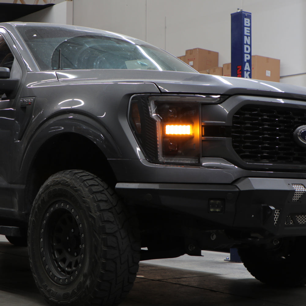 SPYDER Signature 20-21 Ford F150(Halogen Model) Proj. Headlights - Black(PRO-YD-FF15021HALSI-SEQ-BK) 5088710