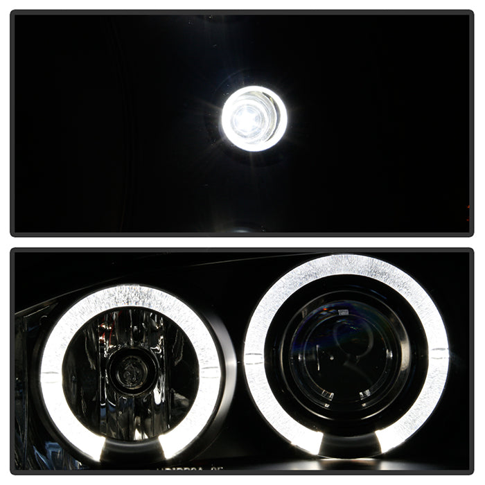 Spyder Ford Mustang 94-98 1PC Projector LED Halo Amber Reflctr LED Blk Low H3 PRO-YD-FM94-1PC-AM-BK 5010391