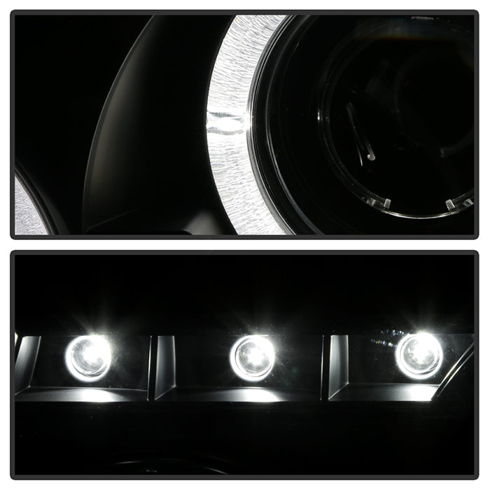 Spyder Ford Ranger 01-11 1PC Projector Headlights LED Halo LED Blk Smke PRO-YD-FR01-1PC-HL-BSM 5078476