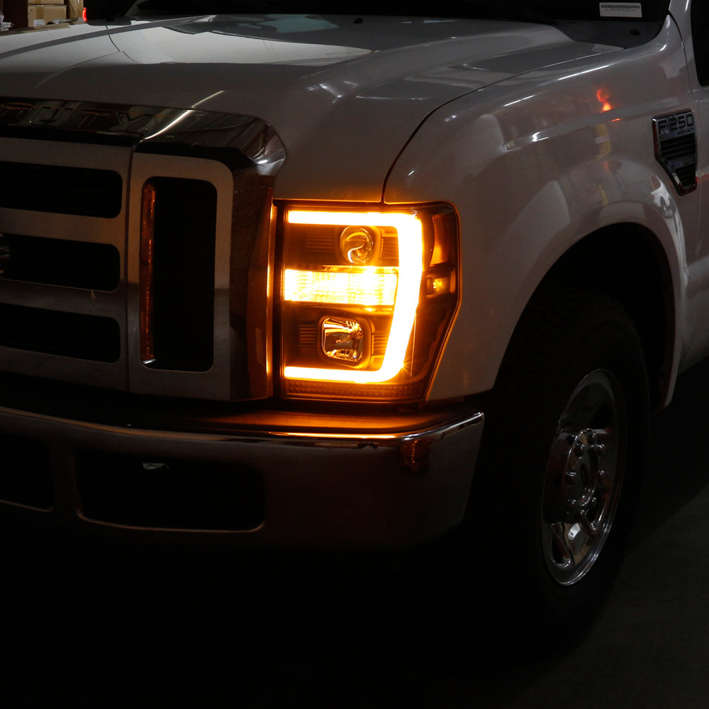 Spyder Ford F-250/350/450 08-10 V2 High-Power LED Headlights-Switch Back-Black PRO-YD-FS08PL-SBLB-BK 5087751
