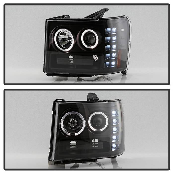 Spyder GMC Sierra 1500/GMC Sierra Denali 08-13 Projector LED Halo- LED All Blk PRO-YD-GS07-HL-BKV2 5086020
