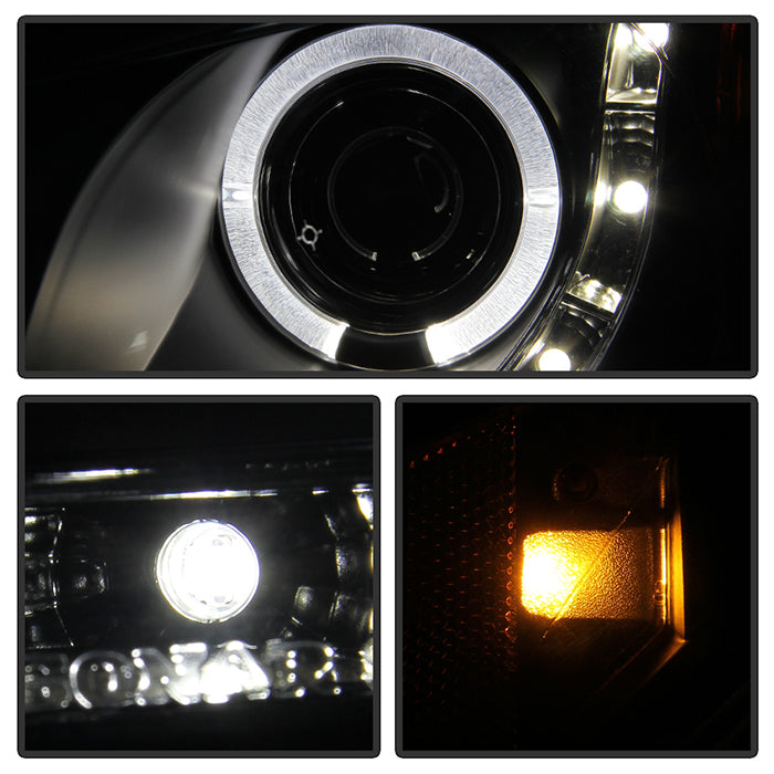 Spyder Honda Accord 08-12 4Dr Projector Headlights- LED Halo DRL Blk PRO-YD-HA08-4D-HL-BK 5010667