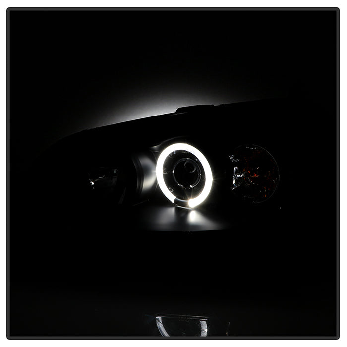 Spyder Honda Civic 01-03 2/4DR Projector Headlights - LED Halo Amber Reflector Blk PRO-YD-HC01-AM-BK 5010759