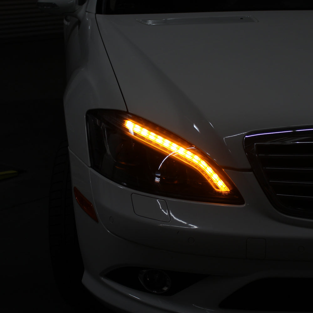 Spyder Mercedes W221 S Class 07-09 Headlights - HID Model Only - Black PRO-YD-MBW22107-HID-DRL-BK 5083890