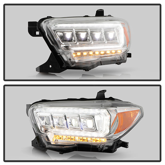 Spyder 16-20 Toyota Tacoma Halogen Model Only High-Power LED Headlights - Chrome PRO-YD-TT16HALAP-C 5088369