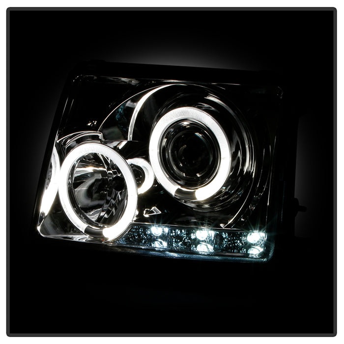 Spyder Toyota Tacoma 97-00 Projector Headlights LED Halo LED Chrome High H1 Low H1 PRO-YD-TT97-HL-C 5011954