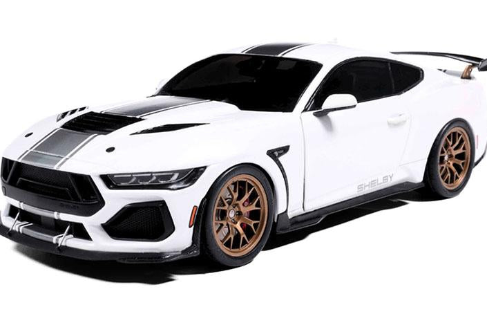 Solido 2025 Ford Shelby Mustang Super Snake White with Grey Stripes 1:18