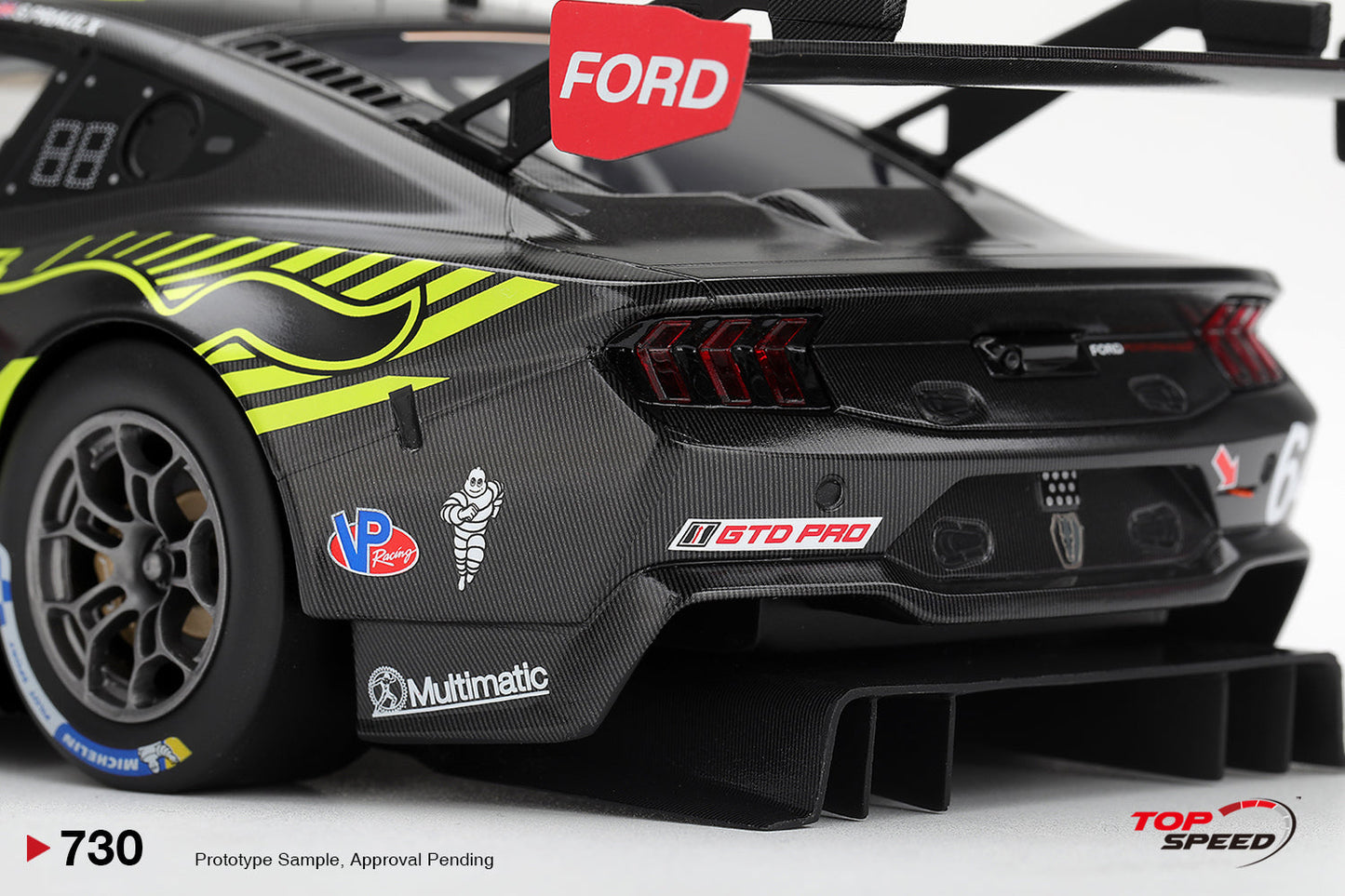 Topspeed Ford Mustang GT3 #64 Ford Multimatic 2nd 2026 IMSA Michelin GT Challenge at VIR 1:18