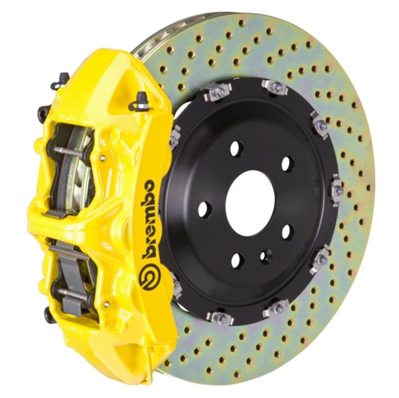 Brembo 25+ BMW X3 30 xDrive (G45) Front GT BBK 6 Piston Cast 380x34 2pc Rotor Drilled - Yellow 1N1.9093A5
