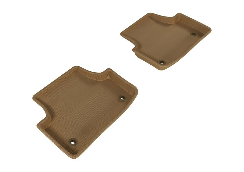 3D MAXpider 2015-2020 Audi A3/A3 Sportback E-Tron/RS3/S3 Kagu 2nd Row Floormats - Tan L1AD03321502