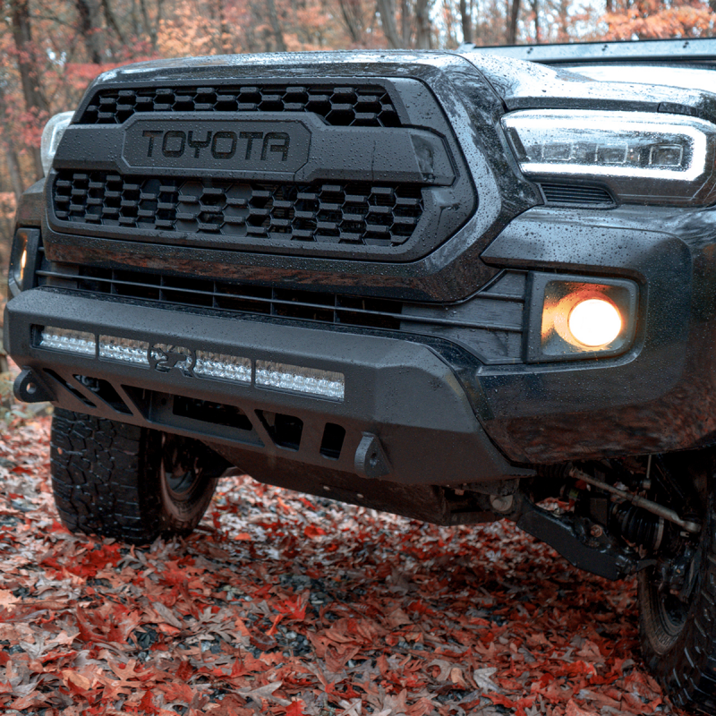 Cali Raised LED Cali Raised 16-23 Toyota Tacoma Stealth Bumper - No Bull Bar / 32In Led Bar Spot W/ Tall Switch CR4137