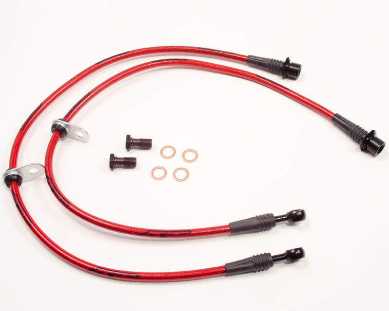 Agency Power AP 06+ Saturn Sky Front Stainless Steel Brake Lines w/ Black Fittings & Red Housing AP-SSKY-405