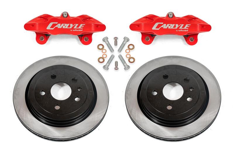 BMR Suspension BMR 14-19 Chevrolet Corvette C7 Brake Kit For 15in Conversion Solid Rotors Red Calipers DBK571