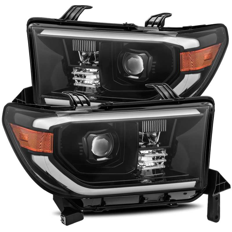 AlphaRex 07-13 Toyota Tundra PRO-Series Projector Headlights Plank Style Alpha Black w/Activ Light 880714 *Discontinued