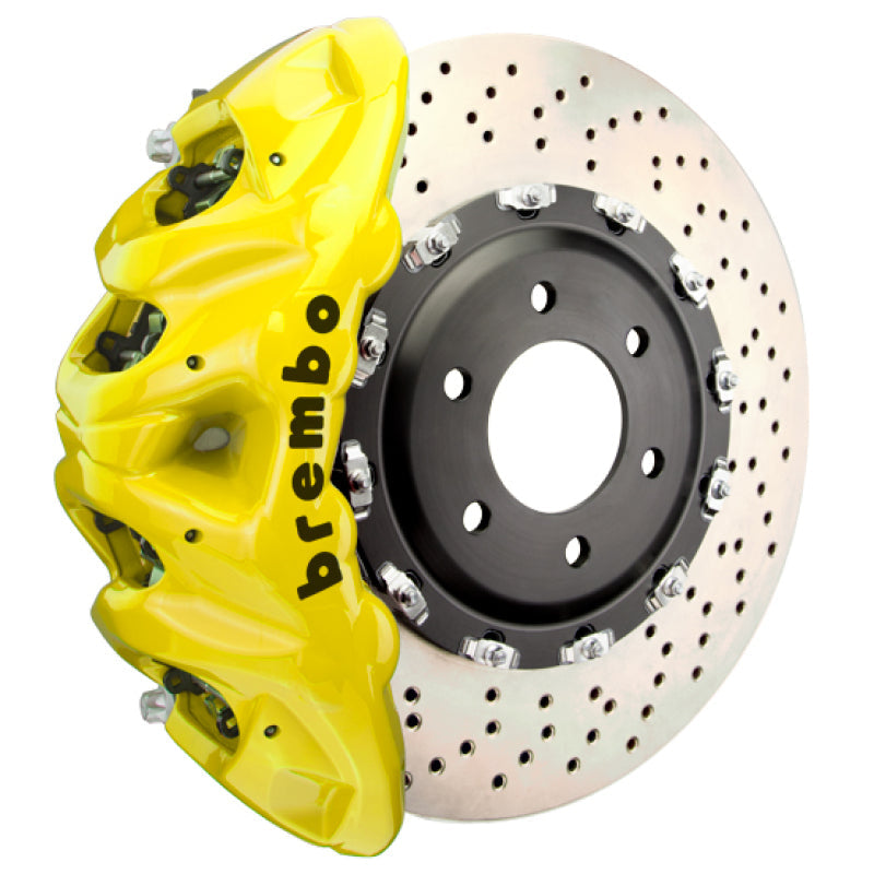 Brembo 25+ BMW X3 M50 xDrive (G45) Front GT BBK 8 Piston Cast 412x38 2pc Rotor Drilled - Yellow 1Q1.9638A5