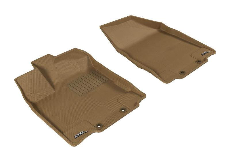 3D MAXpider 2013-2020 Nissan/Infiniti Pathfinder/QX60/JX Kagu 1st Row Floormat - Tan L1NS05811502