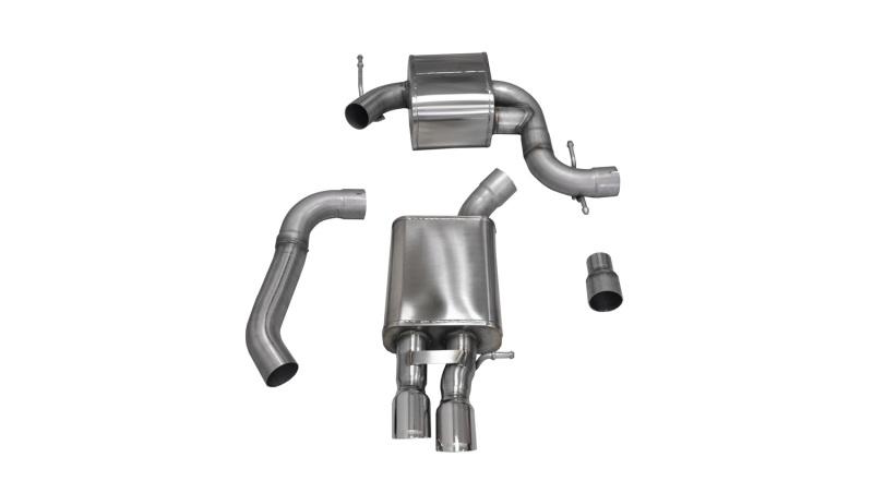 Corsa 06-10 Volkswagen GLI Mk5 Polished Touring Cat-Back Single Rear Exit Polished Pro-Series Tips 14598