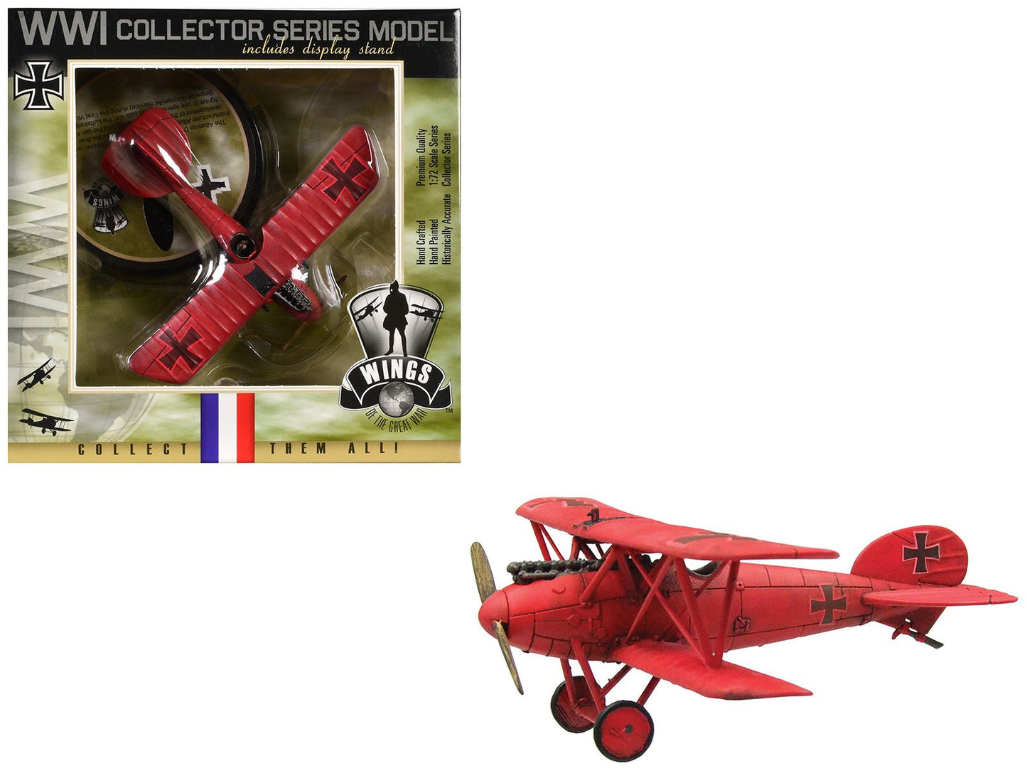 Albatros D.Va Aircraft "Manfred Von Richthofen Jagdstaffel 11" (1917) German Luftwaffe 1/72 Model Airplane by Wings of the Great War free shipping USA