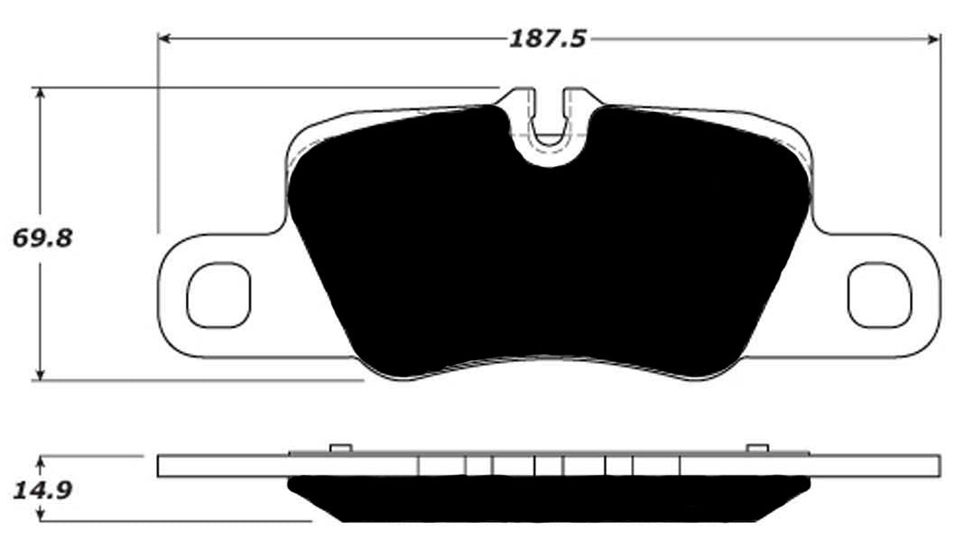 Porterfield Brake Pads for 2012 PORSCHE PANAMERA GTS