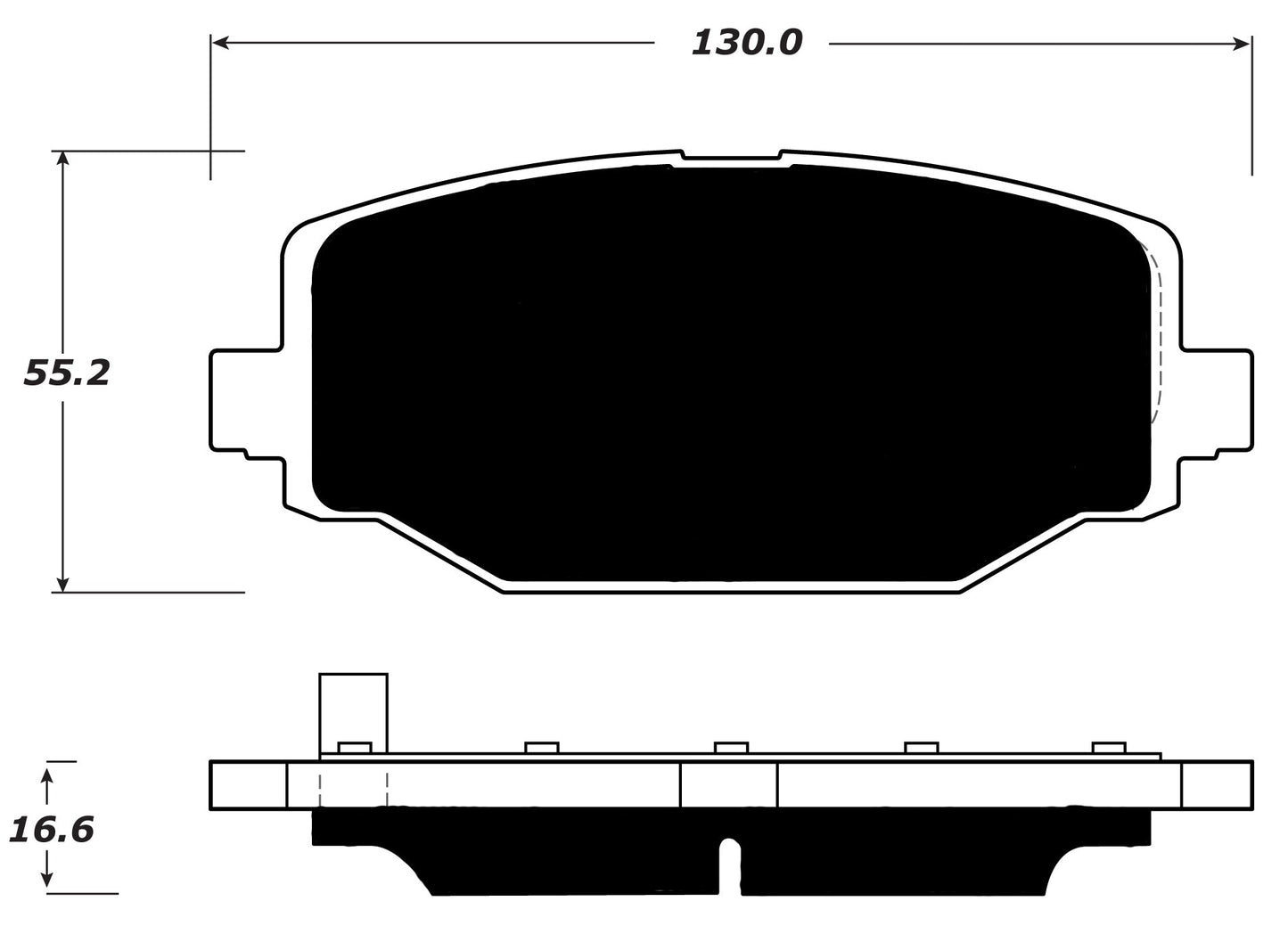 Porterfield Brake Pads for 2012 DODGE JOURNEY 330mm Front or 328mm Rear Discs