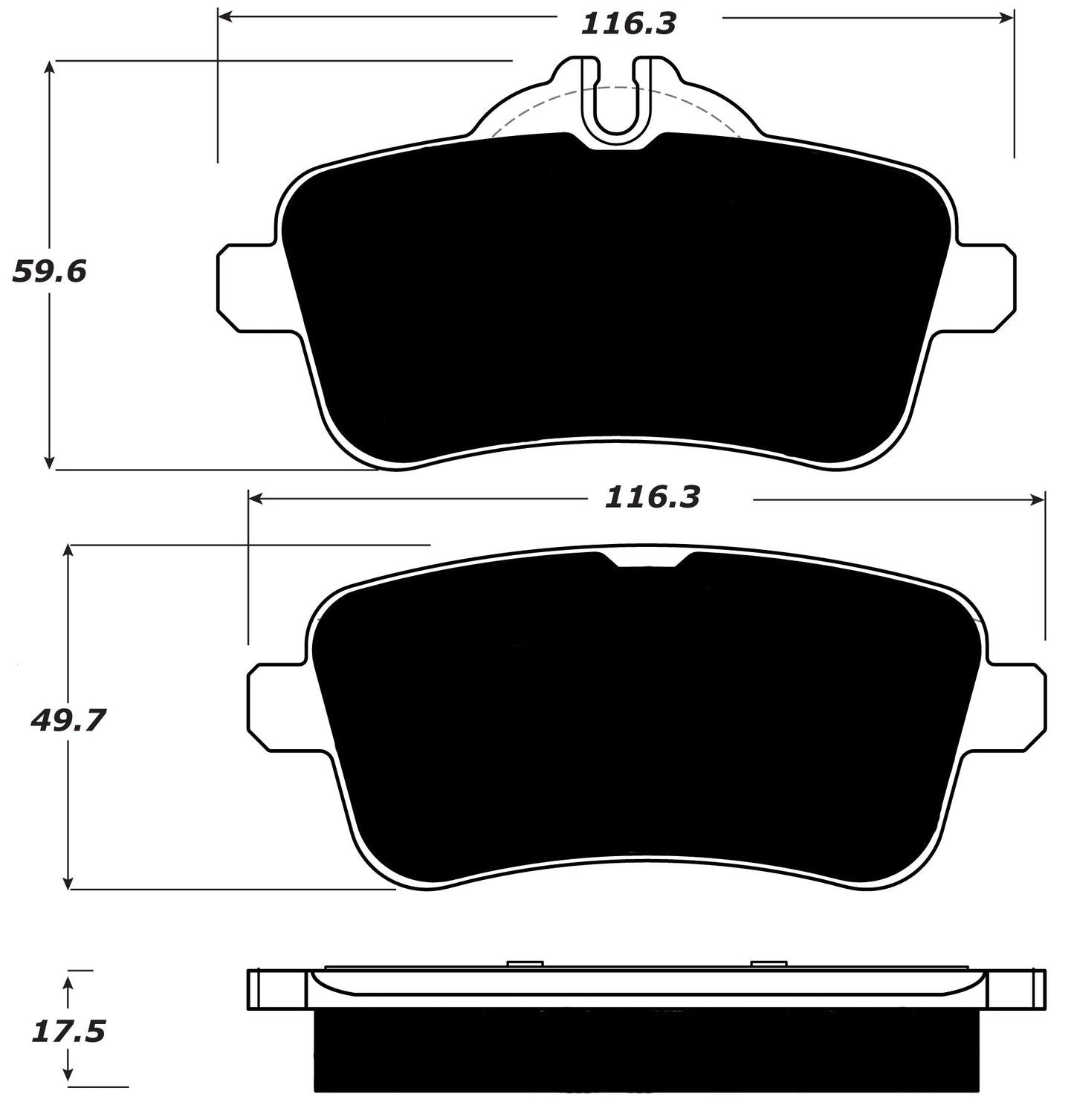 Porterfield Brake Pads for 2016 MERCEDES-BENZ CLA45 AMG w/Cross Drilled F.D