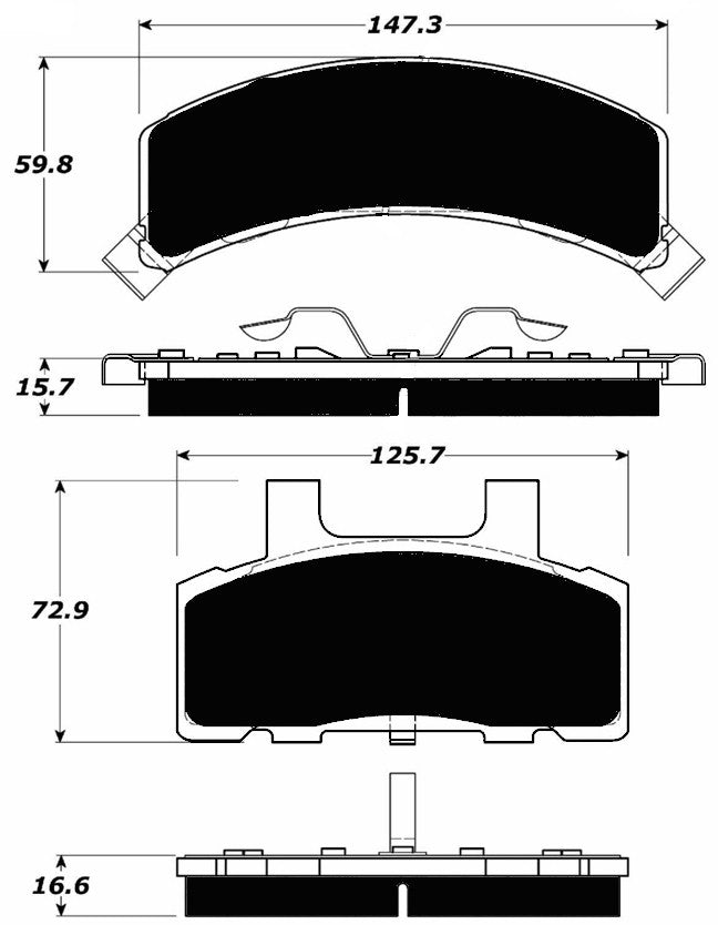 Porterfield Brake Pads for 1990 GMC C1500 2WD Std Cab Std Ch