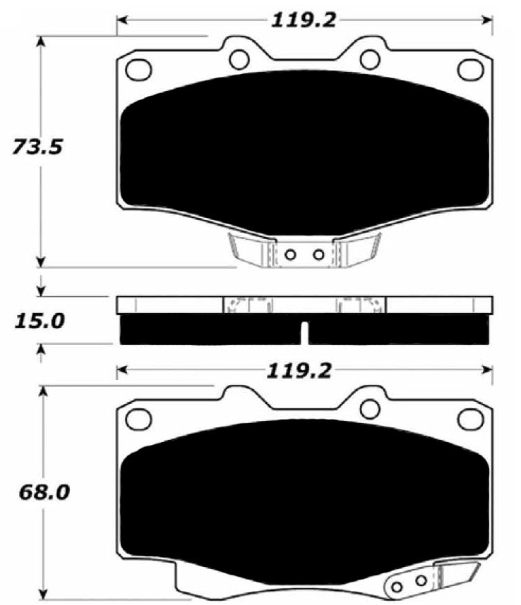 Porterfield Brake Pads for 1990 TOYOTA Pickup 4WD