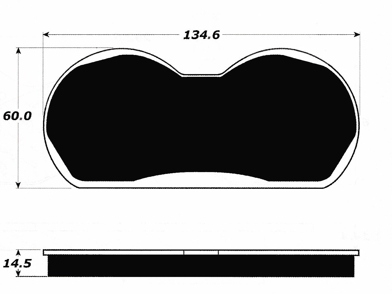 Porterfield Brake Pads for 1968 AMC AMX