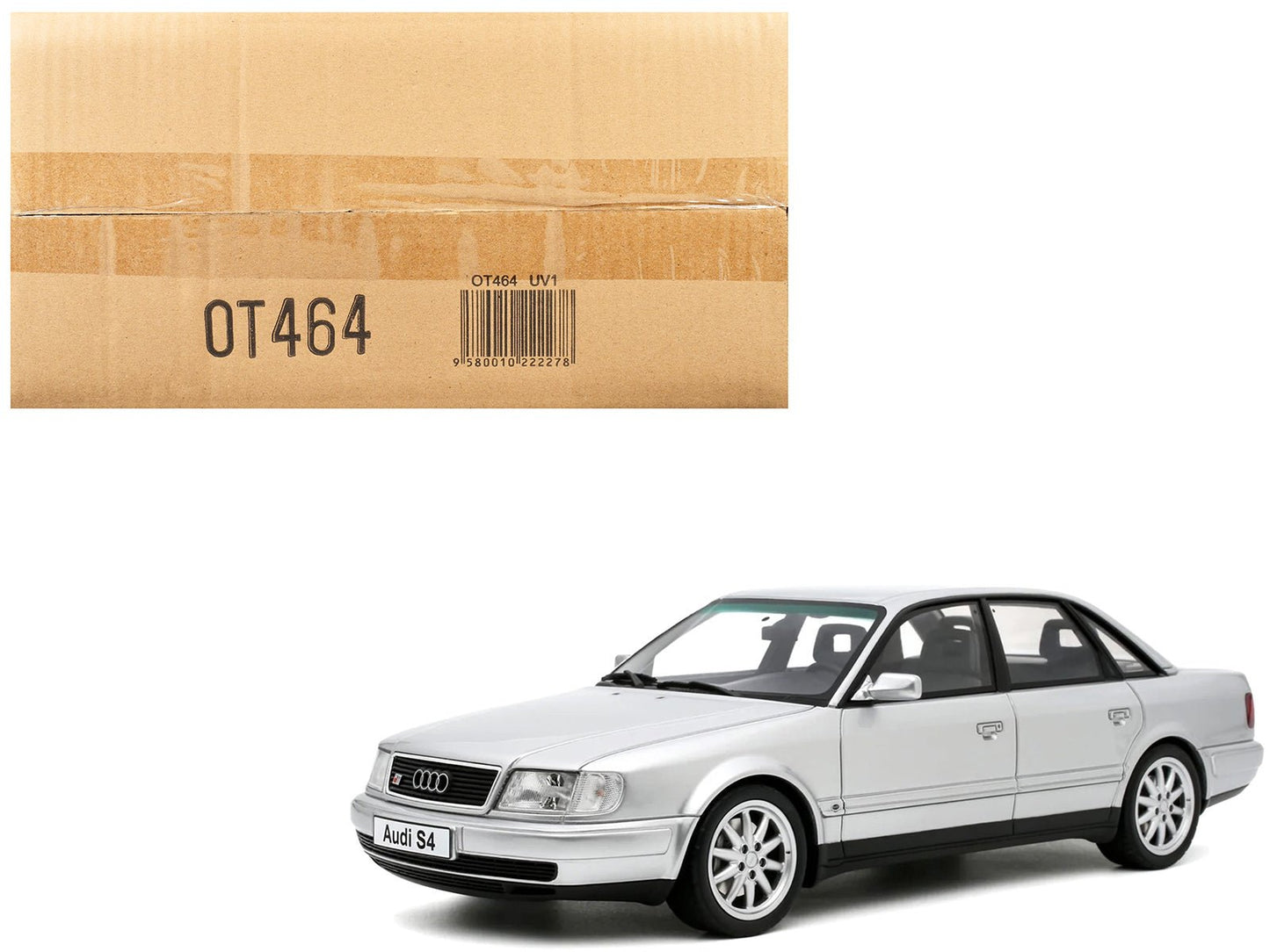 Audi S4 (C4) 4.2 V8 Crystal Silver Metallic Limited Edition to 2000 pieces Worldwide 1/18 Model Car by Otto Mobile free shipping USA