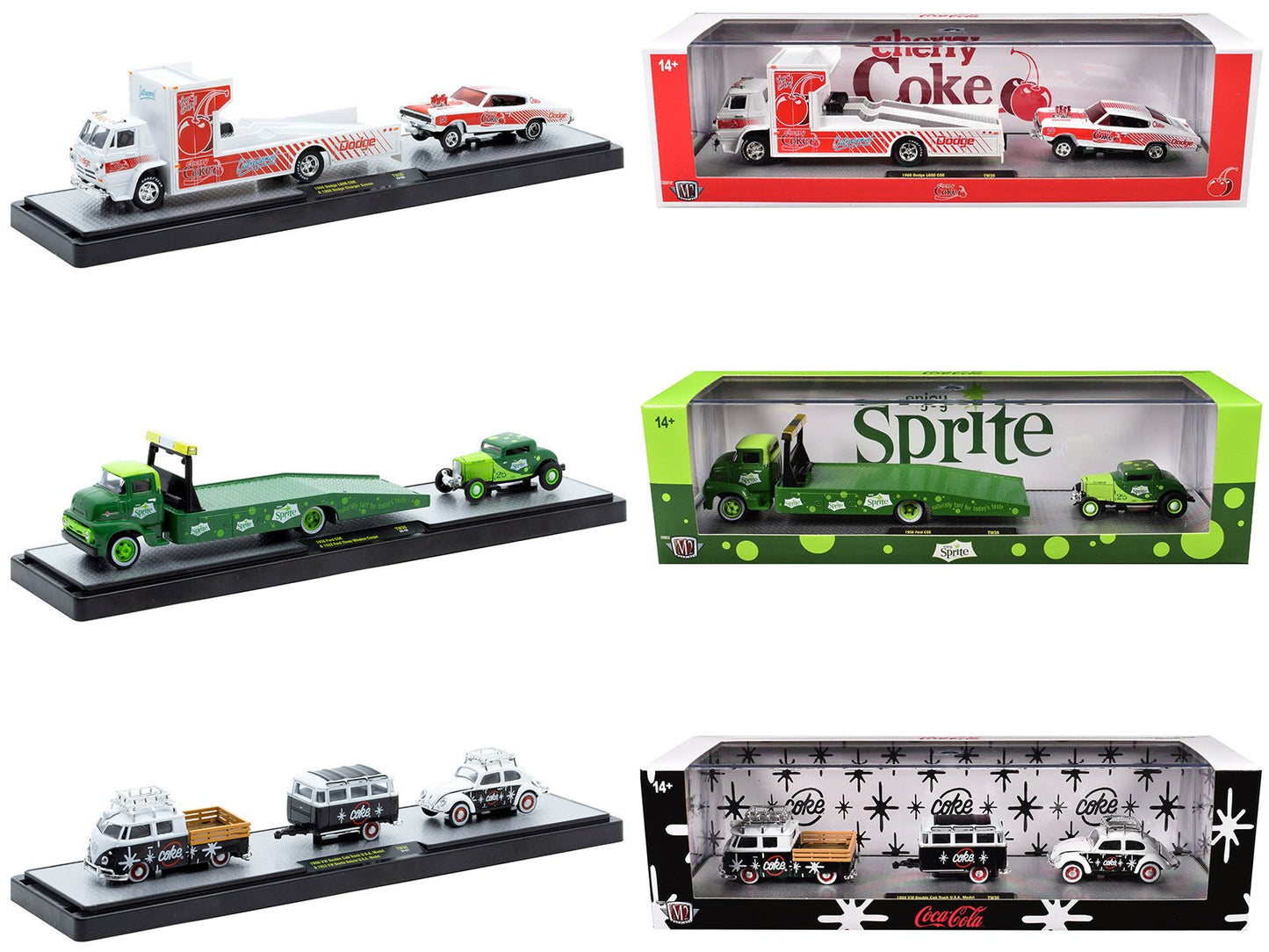 Auto Haulers "Soda" Set of 3 pieces Release 36 Limited Edition to 8000 pieces Worldwide 1/64 Diecast Models by M2 Machines free shipping USA