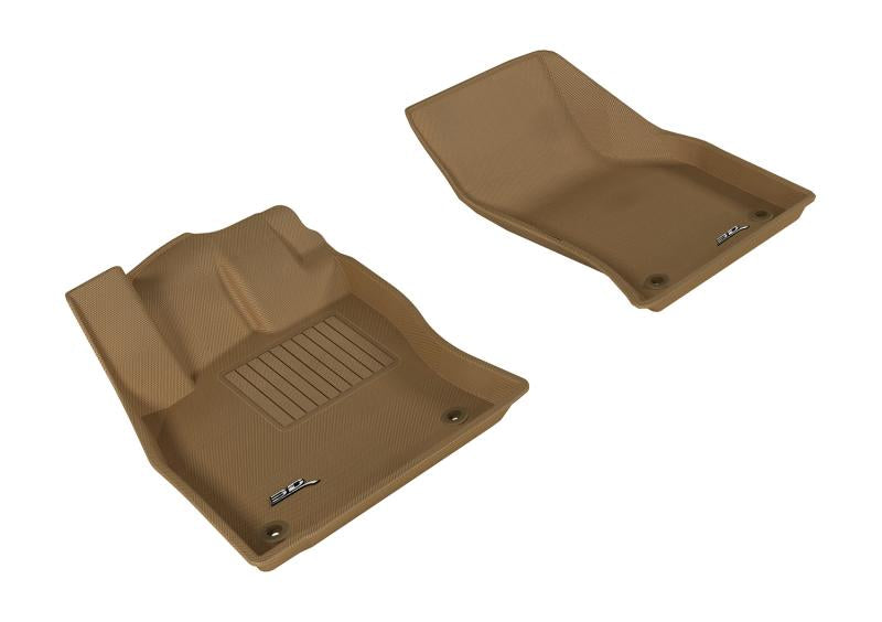 3D MAXpider 2015-2020 Audi A3/A3 Sportback E-Tron/RS3/S3 Kagu 1st Row Floormat - Tan L1AD03311502