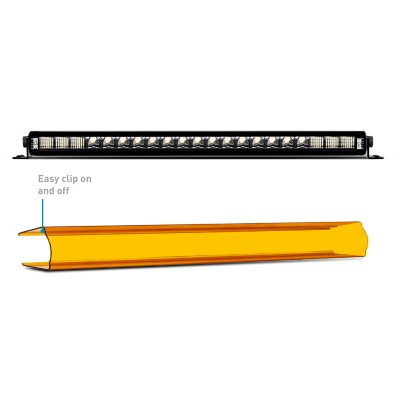 Borne Off-Road Light Bar Cover Single Row 20in Amber BNLT-COV-SS20YL