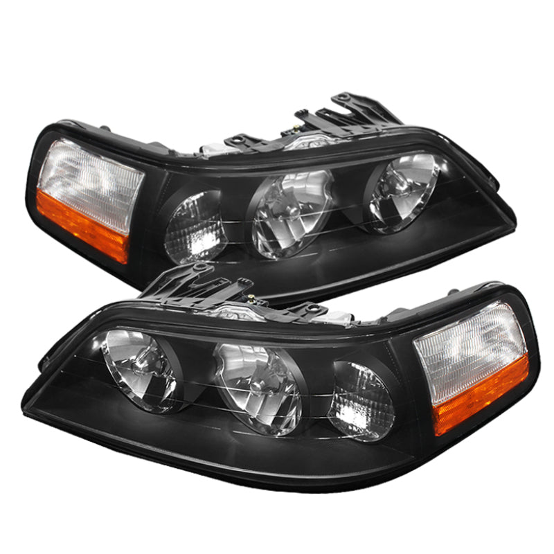 SPYDER Xtune Lincoln Town Car 05-11 Crystal Headlights Black HD-JH-LTC05-AM-BK 9023439
