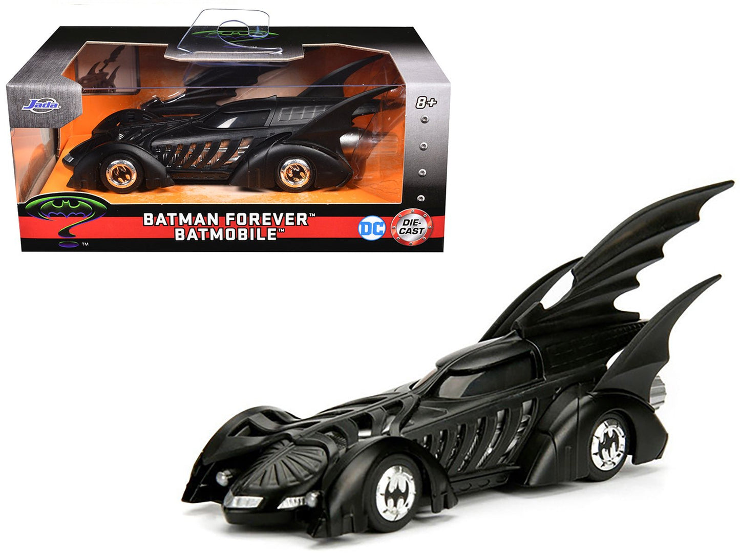 Batmobile Black "Batman Forever" (1995) Movie "Hollywood Rides" Series 1/32 Diecast Model Car by Jada free shipping USA
