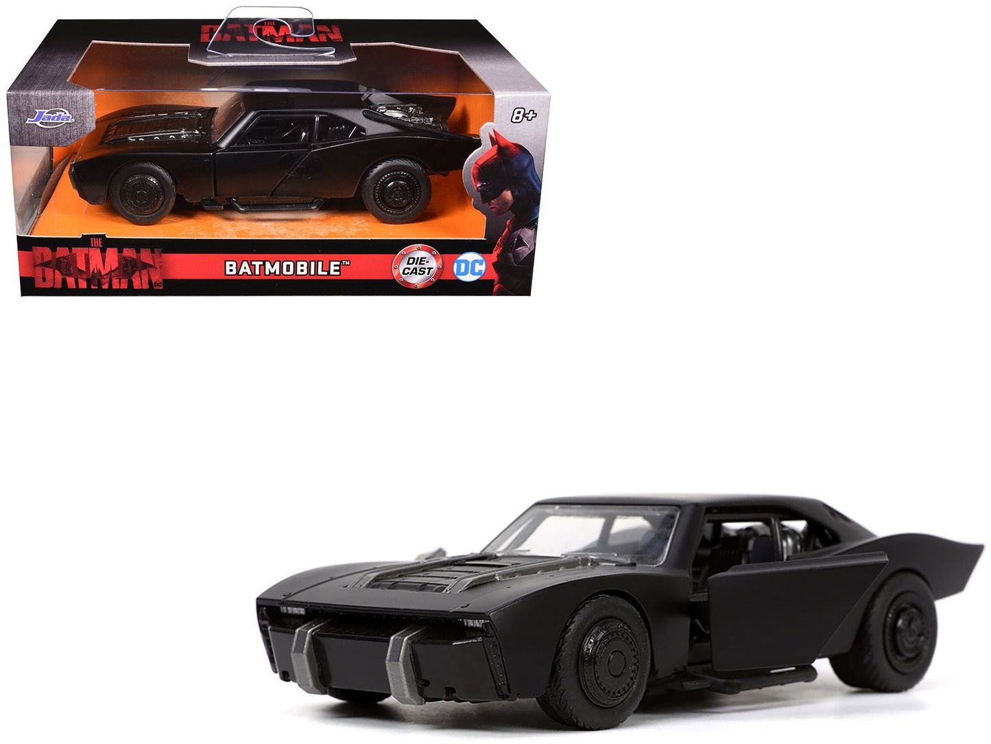 Batmobile Black "The Batman" (2022) Movie "Hollywood Rides" Series 1/32 Diecast Model Car by Jada free shipping USA