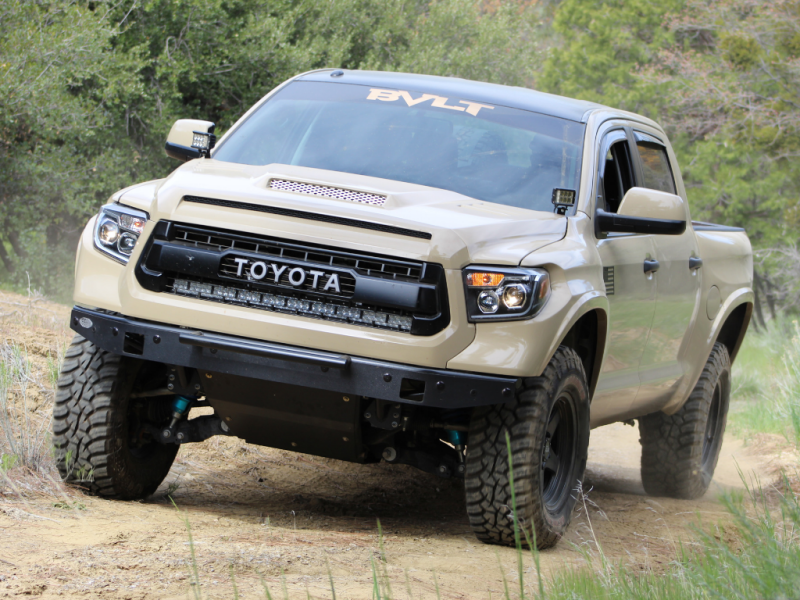 Cali Raised LED Cali Raised 14-21 Toyota Tundra 42 Hidden Grille Curved Led Light Bar Brackets Kit - No One Light B CR3131