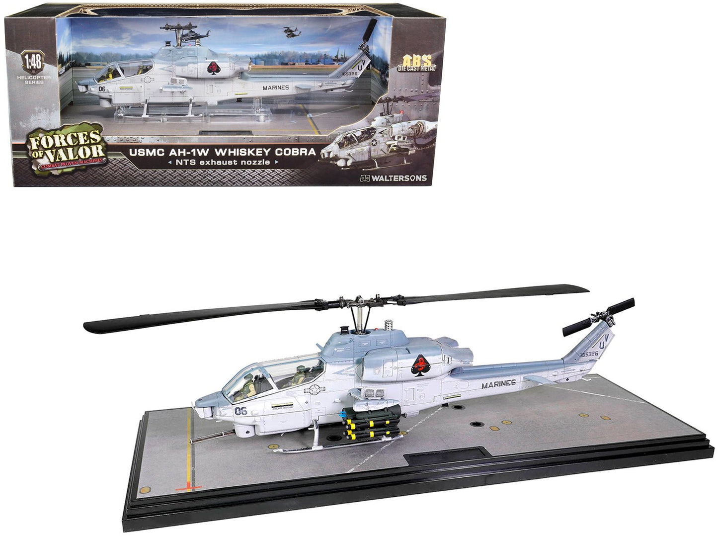 Bell AH-1W Whiskey Cobra Attack Helicopter (NTS Exhaust Nozzle) "U.S Marine Corps Squadron 267 Final Flight of the AH-1W Camp Pendleton" (23 March 2012) 1/48 Diecast Model by Forces of Valor free shipping USA