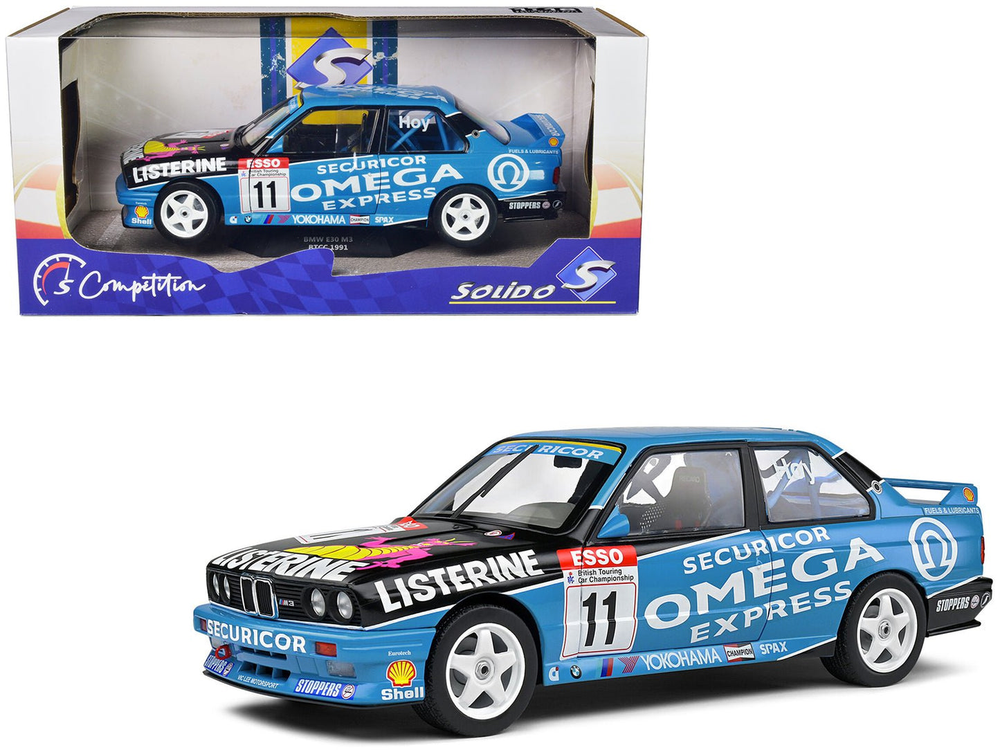 BMW E30 M3 #11 Will Hoy Winner "BTCC (British Touring Car Championship)" (1991) "Competition" Series 1/18 Diecast Model Car by Solido free shipping USA