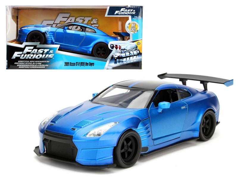Brian's 2009 Nissan GTR R35 Blue Ben Sopra "Fast & Furious" Movie 1/24 Diecast Model Car by Jada free shipping USA