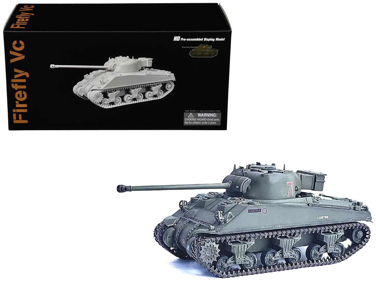 British Sherman Firefly Vc Tank #71 "13th/18th Royal Hussars Armoured Brigade Normandy France" (1944) "NEO Dragon Armor" Series 1/72 Plastic Model by Dragon Models free shipping USA