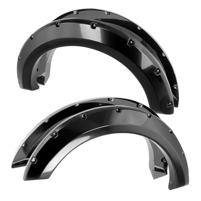 SPYDER Xtune Ford F150 09-14 Paintable Bolt-On Rivet Style Fender Flares -Smooth Black FF-FF15009-PA 9023095