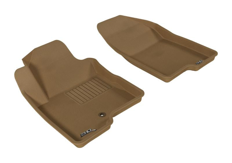 3D MAXpider 2007-2013 Jeep Compass Kagu 1st Row Floormat - Tan L1JP00811502